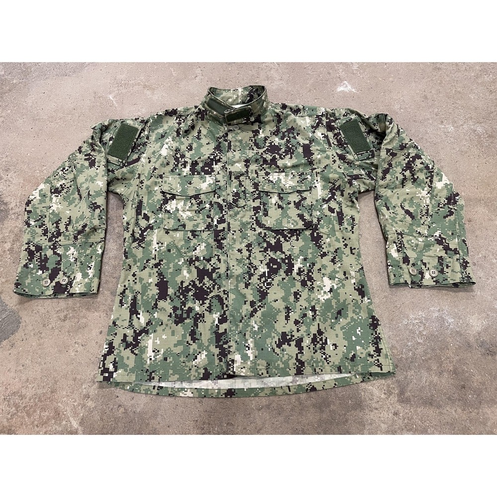Propper Shirt Mens LT Green Digital Camo Navy NWU Type III Uniform‎ Utility Top